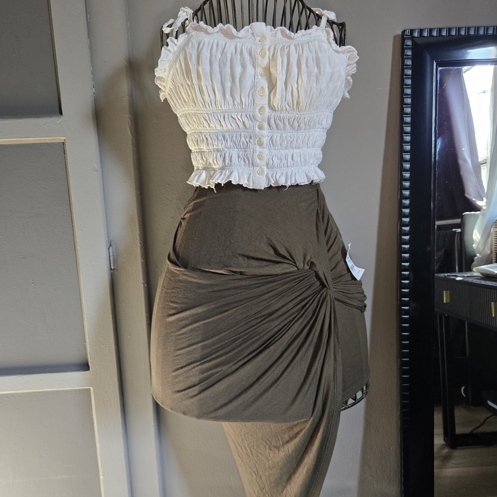 Charlotte Russe Asymmetrical Brown Skirt